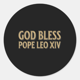 Adesivo Retrô do deus abençoe Leo Xiv