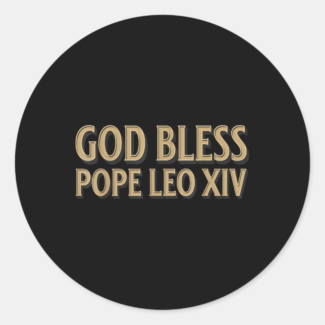 Adesivo Retrô do deus abençoe Leo Xiv (Frente)