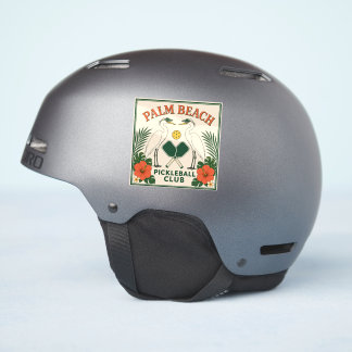 Adesivo Retro do Vintage Palm Beach Pickleball Clu