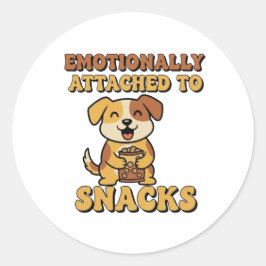 Adesivo Retro Dog Emotionally Attached Vinyl Sticker