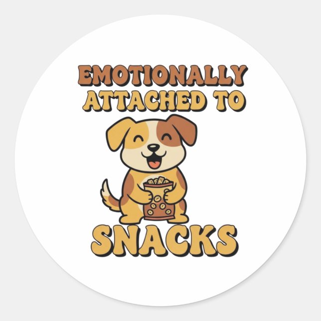 Adesivo Retro Dog Emotionally Attached Vinyl Sticker (Frente)