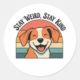 Adesivo Retro Dog Stay Kind Vinyl Sticker