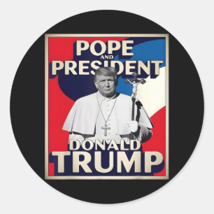 Adesivo Retro Donald Trump Presidente E Vat Católico