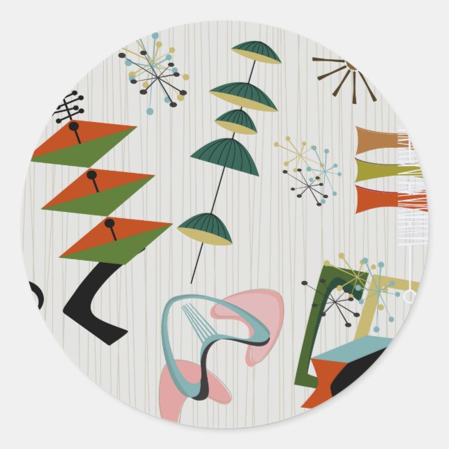 Adesivo Retro Eames-Era Atômica Inspirado (Frente)