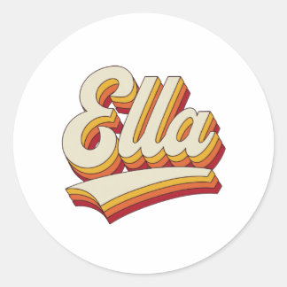 Adesivo Retro Ella Name 70s Vintage Design