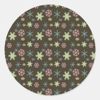 Adesivo Retro em Flocos de Neve