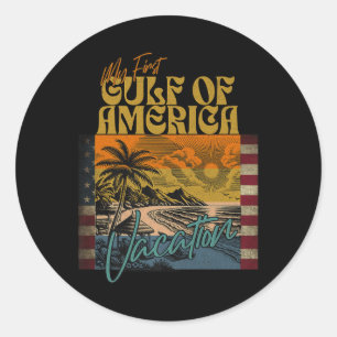 Adesivo Retro Engraçado Minha Primeira Férias Do Golfo Da