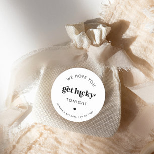 Adesivo Retro Esperamos Que Tenha Sorte Em Casar O Favor D