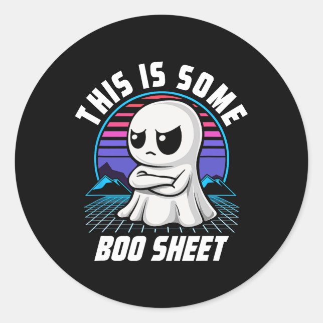 Adesivo Retro, Este É Um Pouco De Ghost Ghost Halloween De (Frente)