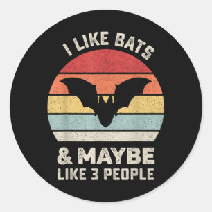 Adesivo Retro Eu Gosto De Morcegos De Camisa De Bat De Ani