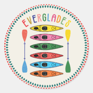 Adesivo Retro Everglades Kayaking