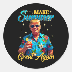 Adesivo Retro Faça Verão Grande Novamente Donald Trump Ver