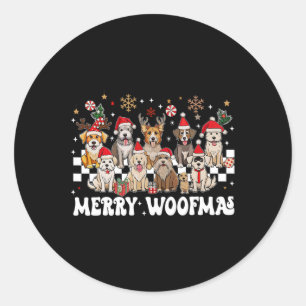 Adesivo Retrô Feliz Natal Para O Cão Woofmas Reindeer Chr