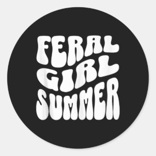 Adesivo Retro Feral Girl Summer Groovy Mãe Tia Mulheres Ad