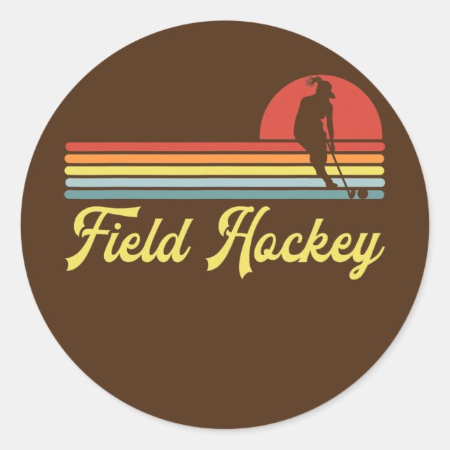 Adesivo Retro Field Hockey Women  (Frente)