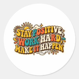 Adesivo Retro Fique Positivo