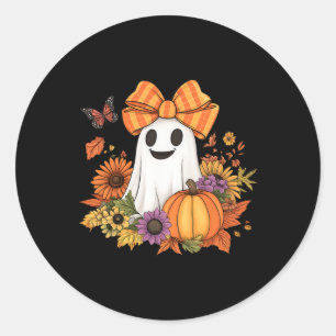 Adesivo Retro Floral Boo Ghost Pumpkin Arco Halloween Mulh