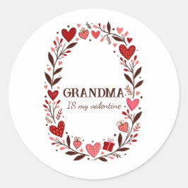 Adesivo Retro Floral Heart Valentine Custom Grandma Mom