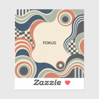 Adesivo Retro Focus Vinyl-Sticker – 70er Geometrie