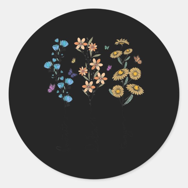 Adesivo Retro Foxtrots Deltas Tangos Flower (Frente)