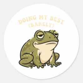 Adesivo Retro Frog Doing My Best Vinyl Sticker
