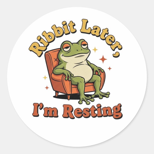 Adesivo Retro Frog Resting Quote Vinyl Sticker (Frente)