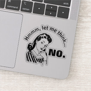 Adesivo Retro Funny No Sticker