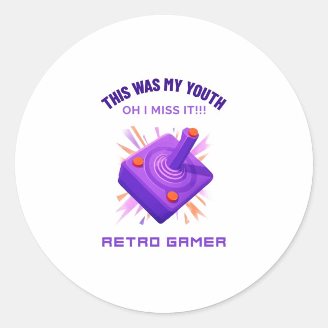 Adesivo Retro Gamer Perde Sua Juventude (Frente)