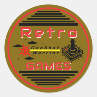 Adesivo Retro Games Gold