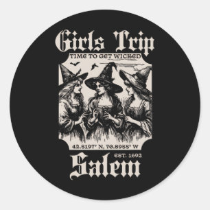 Adesivo Retro Girls Trip Salem 1692 Perderam Uma Bruxa