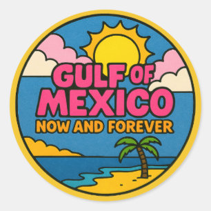 Adesivo Retro Golfo da Praia do México Verão