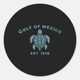 Adesivo Retro Golfo Do México Est 1519 Turtle Beach Golfo