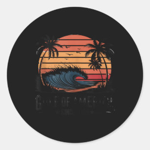 Adesivo Retro Golfo Dos Eua América 2025 Bandeira American