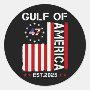 Adesivo Retro Golfo Dos EUA América 2025 Bandeira American