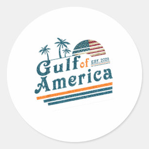 Adesivo Retro Golfo Dos Eua América 2025 Bandeira American