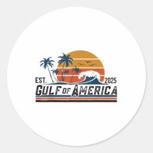Adesivo Retro Golfo Dos Eua América Oriental 2025 Praia Ve