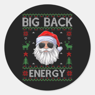 Adesivo Retro Grandes Papais noeis Energia Natal Feio Xmas