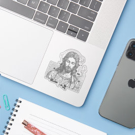 Adesivo Retro Grid Jesus Rei dos Reis Apocalipse 19:16