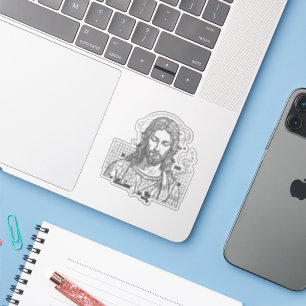 Adesivo Retro Grid Jesus Rei dos Reis Apocalipse 19:16