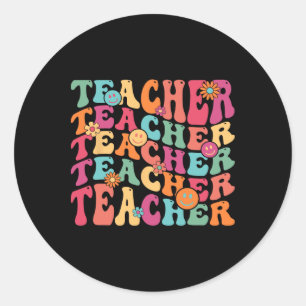 Adesivo Retrô Groover Professora Inspirational Happy Ck Pa
