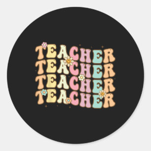 Adesivo Retro Groover Teacher Inspirational Colorful Ck to
