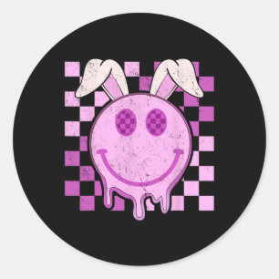 Adesivo Retro Groovy Bunny Sorria Carona Dia do Felz pasco