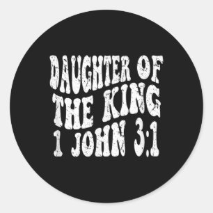 Adesivo Retro Groovy Faith 1 John 3 1 Filha Do Rei