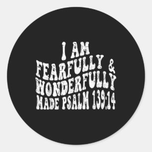 Adesivo Retro Groovy Faith Psalm 1 14 Eu Estou Com Medo E
