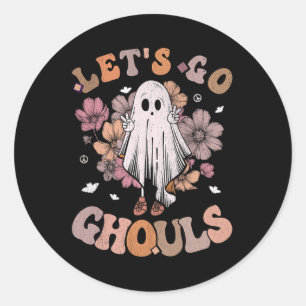 Adesivo Retro Groovy Go Ghouls Ghost 70s Hippie Hall