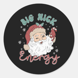 Adesivo Retro Groovy Grande Nick Papai noel Energy Fun Nat