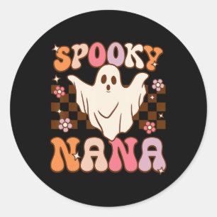 Adesivo Retro Groovy Halloween Ghost Spooky Nana Costume