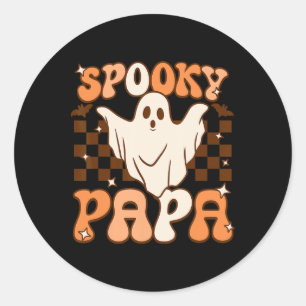 Adesivo Retro Groovy Halloween Ghost Spooky Papa Costume