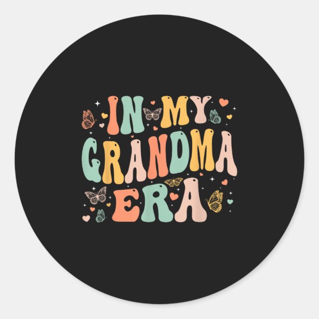 Adesivo Retro Groovy In My Grandma Era Mother's Day Women  (Frente)