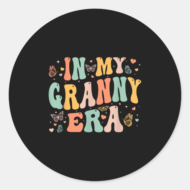 Adesivo Retro Groovy In My Granny Era Mother's Day Women  (Frente)